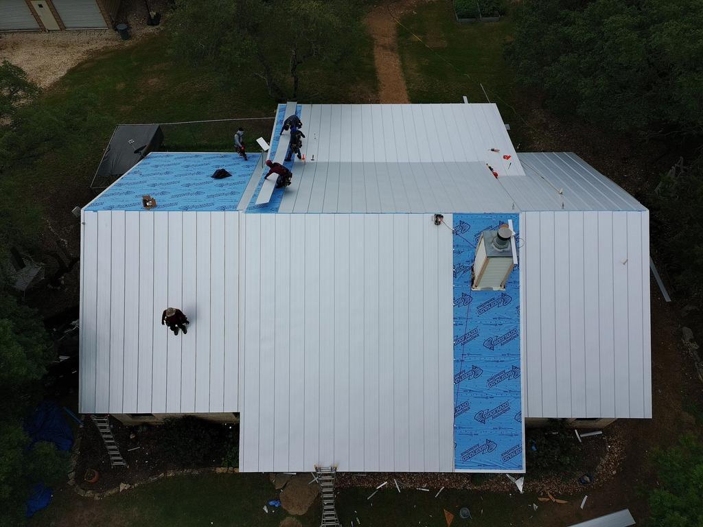 Standing seam metal roof in Spring Branch